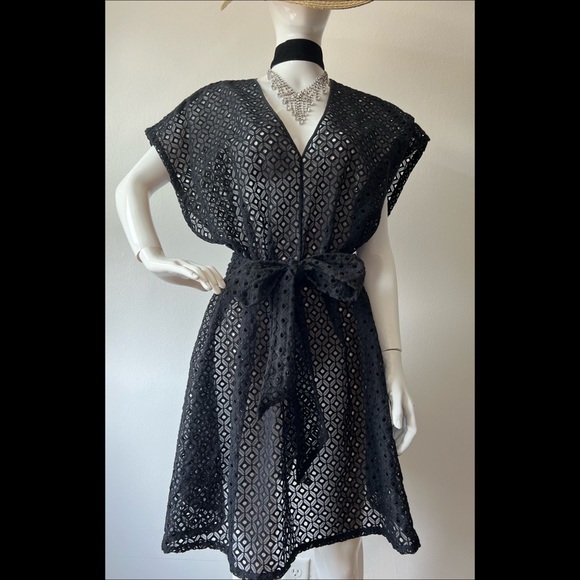 BANANA REPUBLIC Eyelet Dress with Tie Belt - Picture 4 of 10